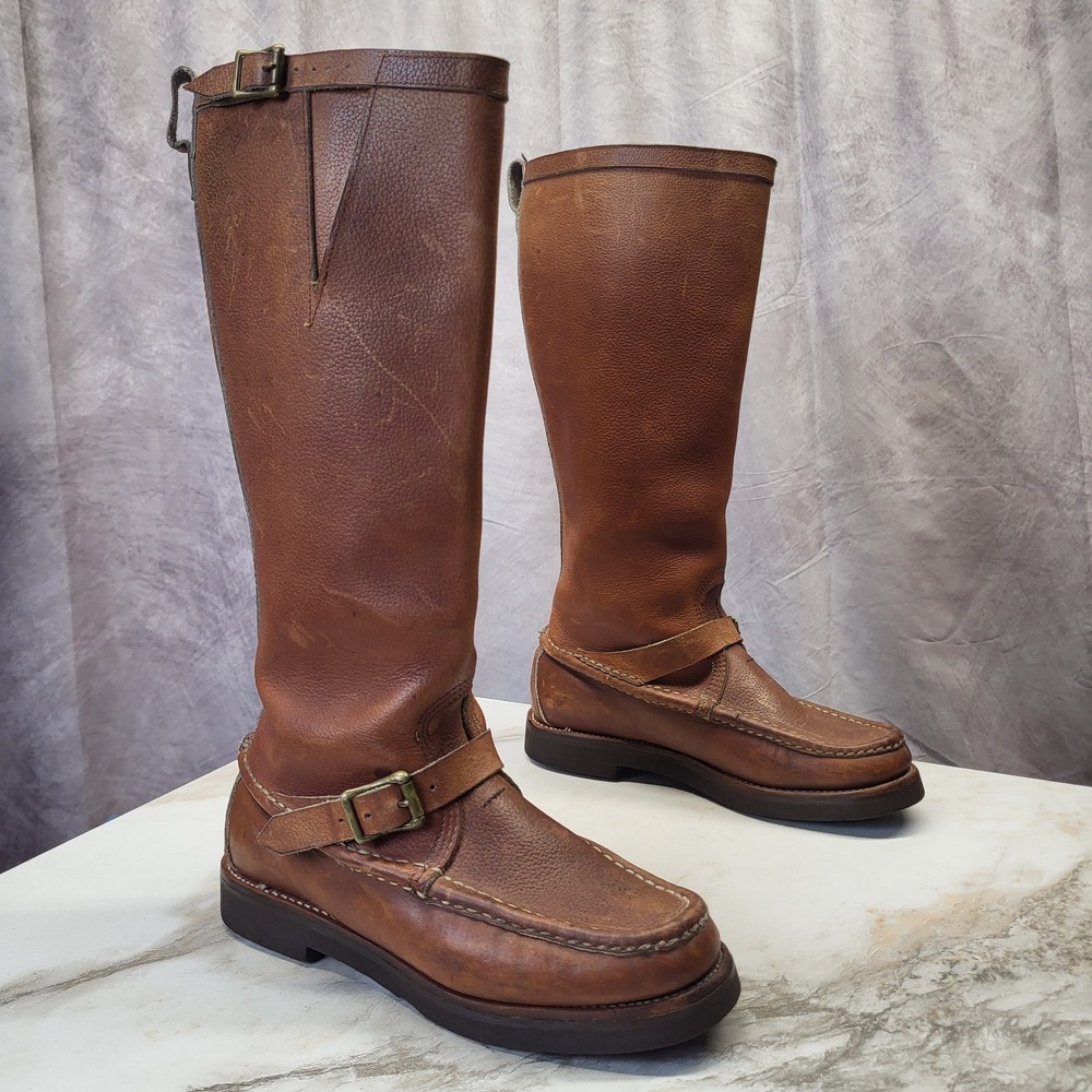 Russell Moccasin Size 8.5 D Snake Engineer Boots Biker Tall 9282